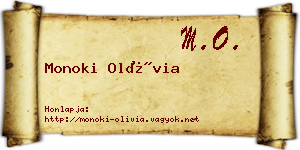 Monoki Olívia névjegykártya